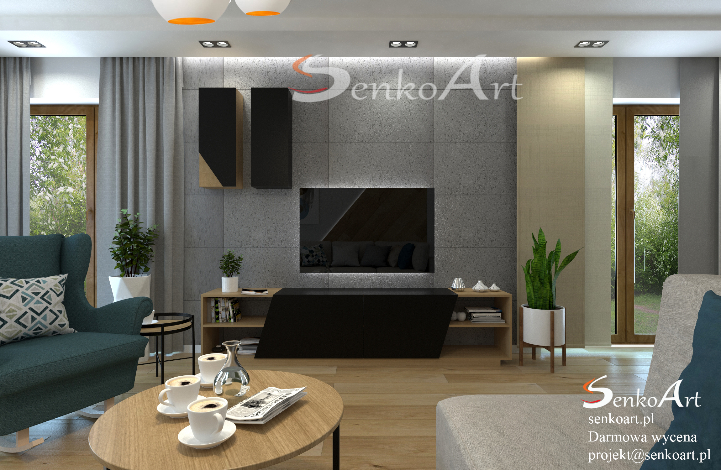 projekty salonu
