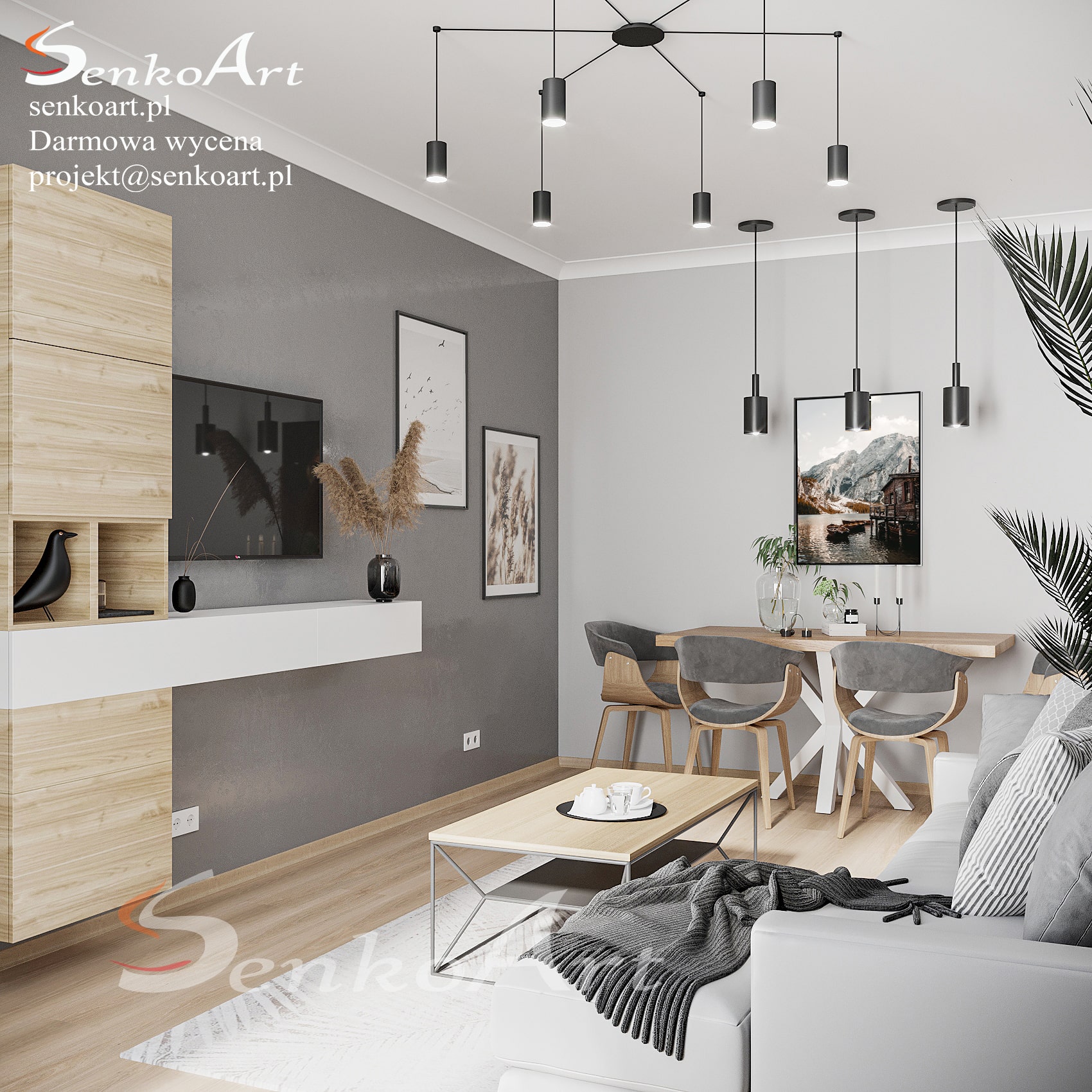 Projekt mieszkania 56m2 – Nowoczesny styl