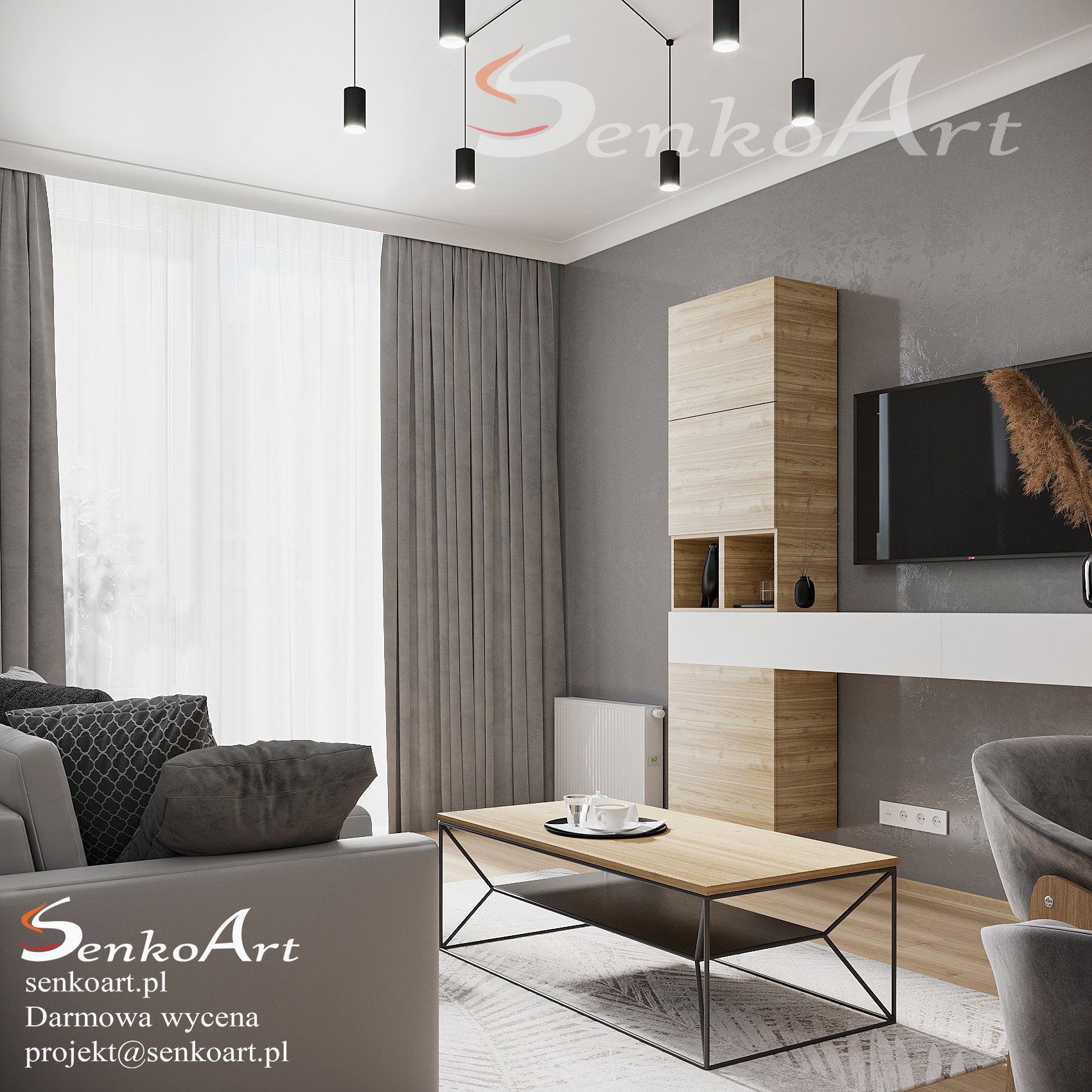 Projekt mieszkania 56m2