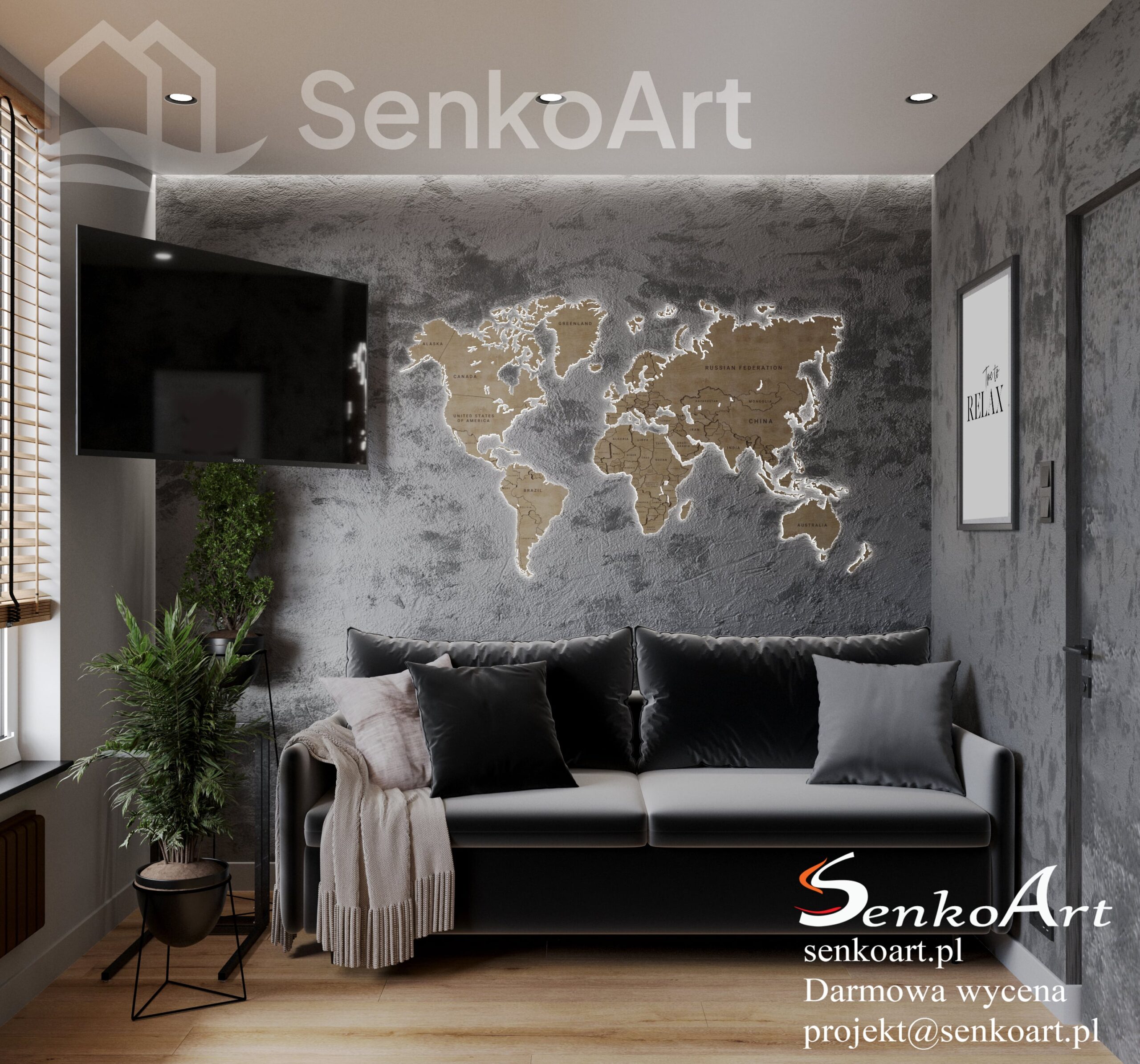 Projekt Gabinetu w Stylu Industrialnym