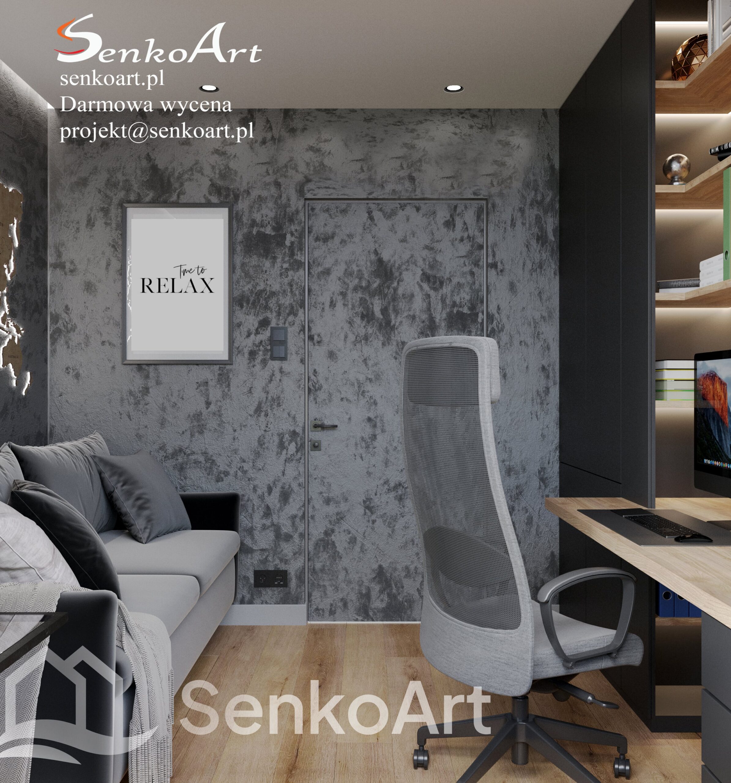 projekt wnętrza gabinetu