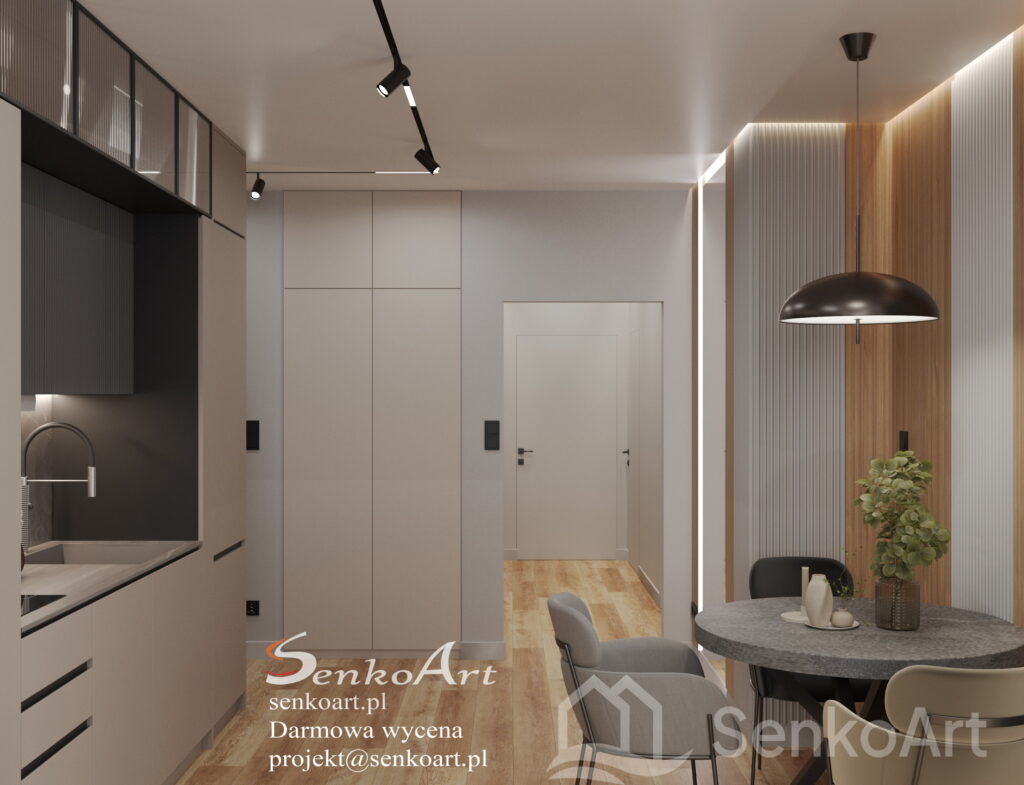 Jasna, luksusowa kuchnia o nowoczesnym i minimalistycznym charakterze.